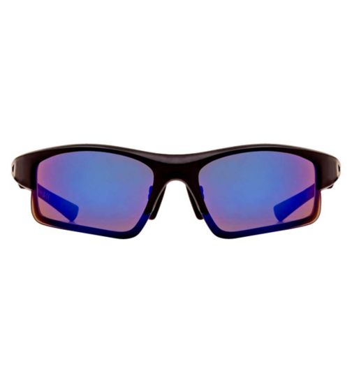 Boots Active Semi Rimless Wrap With Blue Mirror Lens