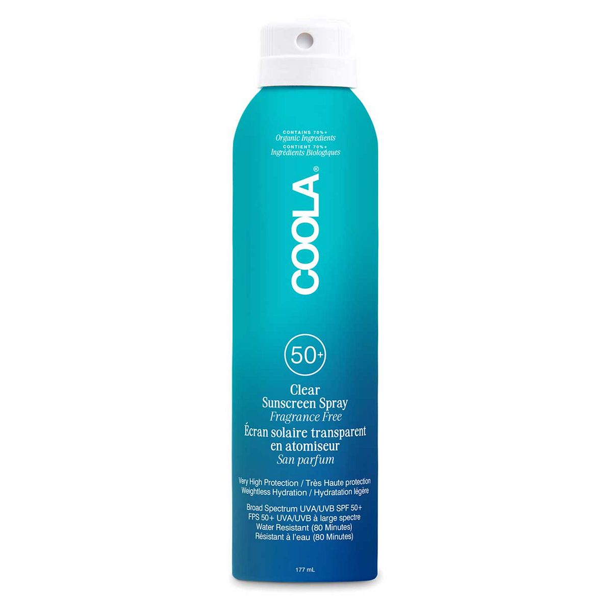 Coola Clear Sunscreen Spray Spf50 - Fragrance Free 177Ml Br/>