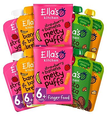 Ella’s Kitchen 6+ Months Food and Snack Bundle