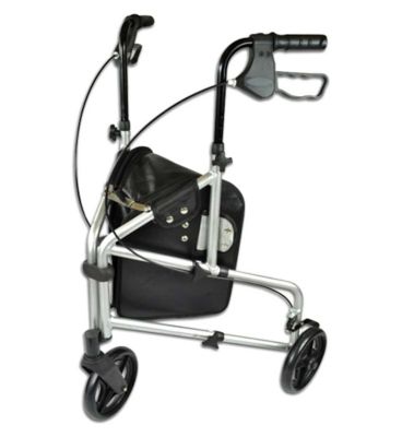 NRS Healthcare Freestyle 3-Rad-Rollator – Leichter & Stylischer Gehrollator In Silber | Höhenverstellbar | 5 Kg