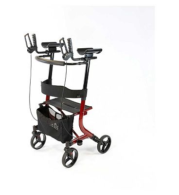 NRS Healthcare 4 Wheel Forearm Rollator Red