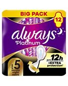Always Platinum Secure Night Extra (Size 5) Sanitary Towels With Wings 12 Pads