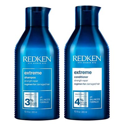 REDKEN Extreme Shampoo and Conditioner Strength Repair Protein Bundle For Damaged Hair