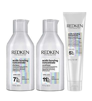 Click to view product details and reviews for Redken Acidic Bonding Concentrate Shampoo Conditioner And Leave In Conditioner Bundle.