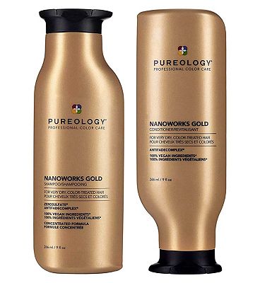 Pureology Nanoworks Gold Shampoo and Conditioner Bundle For Dry, Dull Hair