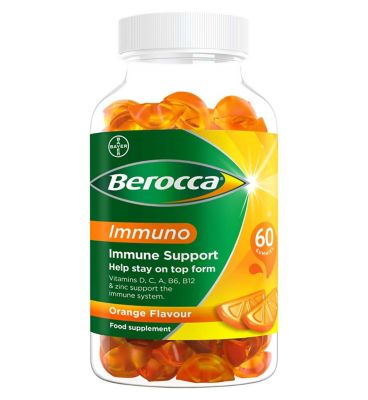 Berocca Immuno Gummies Orange Flavour Food Supplement 60 Count