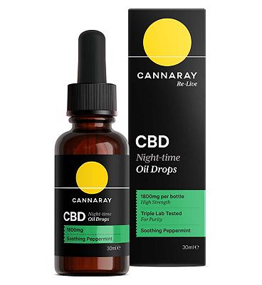 Cannaray Night-Time CBD Oil Drops 1800mg - 30ml