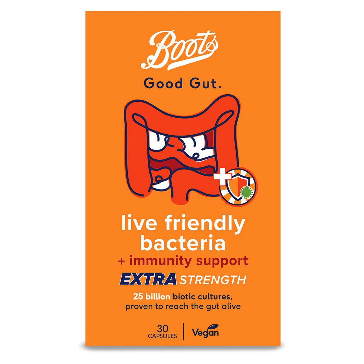   Good Gut Live Friendly Bacteria + Immunity Support Extra Strength, 30 Capsules