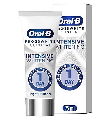 Oral-B Pro 3D White Clinical Intensive Whitening Toothpaste Bright Brilliance 75ml
