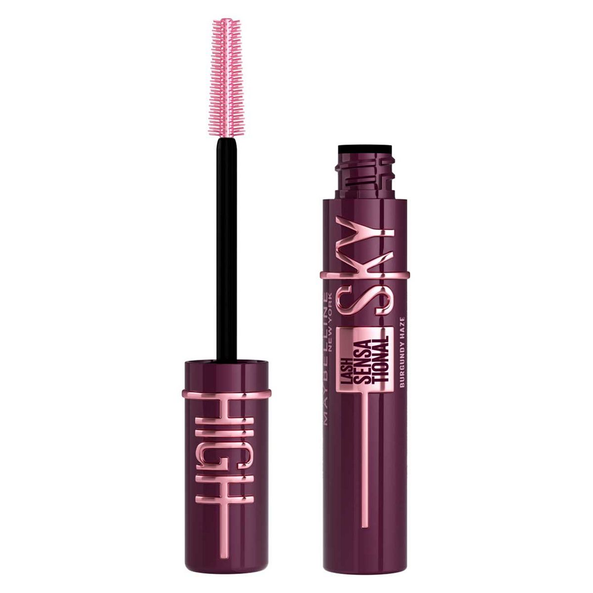 Maybelline Mascara Lash Sensational Sky High, Volumizing & Thickening, Burgundy Haze, 7.2ml, 6ml