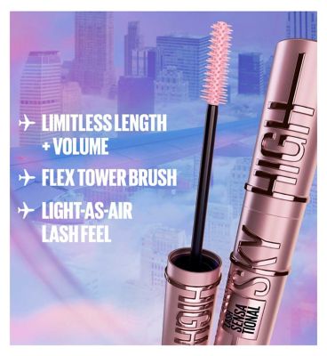 Maybelline Mascara Lash Sensational Sky High, Volumizing & Thickening, Burgundy Haze, 7.2ml (8)