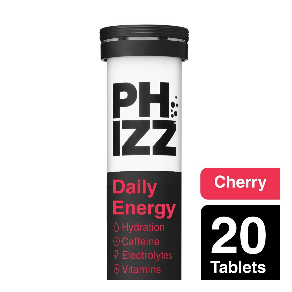 Phizz Daily Energy Cherry Hydration, Electrolytes And Vitamins Effervescent Tablets - 20