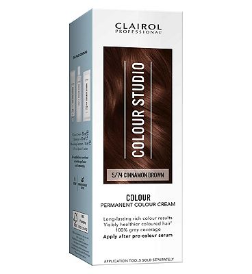 Clairol Colour Studio Step 2 Permanent Colour Cream 5/74 Cinnamon Brown 50ml
