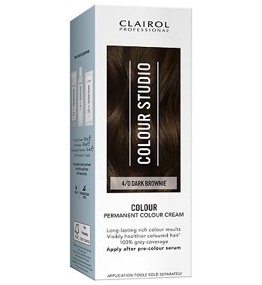 Clairol Colour Studio Step 2 Permanent Colour Cream 4/0 Dark Brownie 50ml