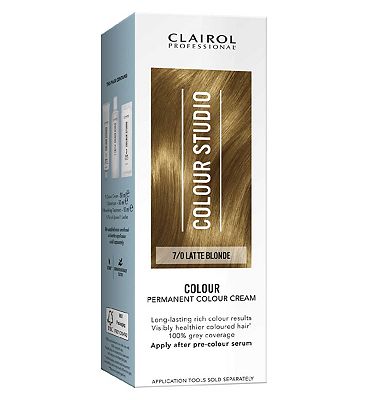 Clairol Colour Studio Step 2 Permanent Colour Cream 7/0 Latte Blonde 50ml