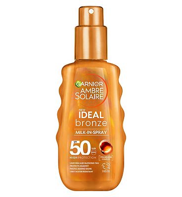 Garnier Ambre Solaire Ideal Bronze Sun Cream Milk-In Spray SPF50 150ml