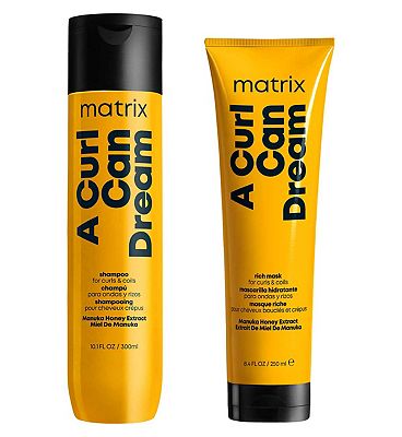 Matrix A Curl Can Dream Cleansing Shampoo and Mask with Manuka Honey Extract for Curls and Coils