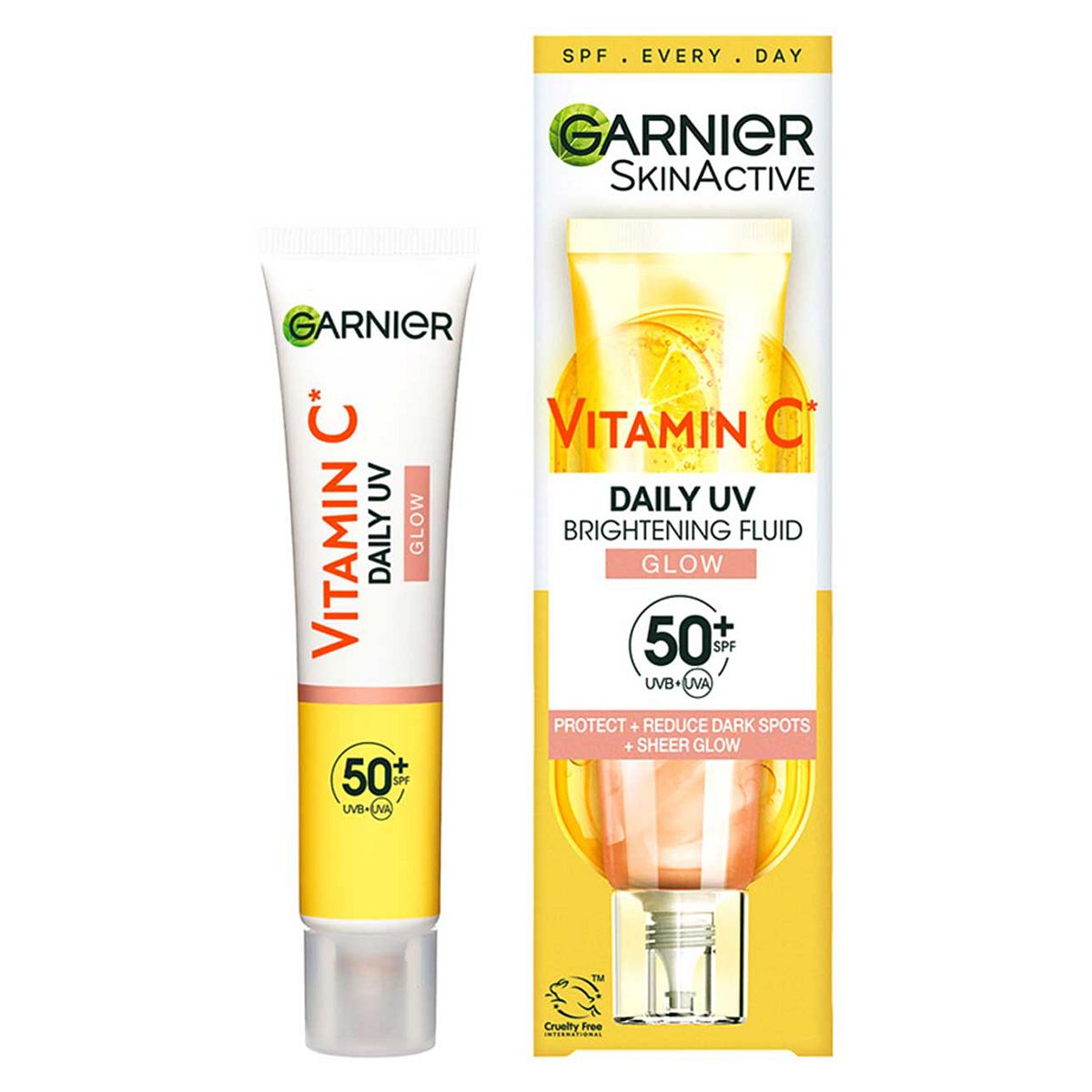 Garnier Br/> Vitamin C Daily Uv Brightening Fluid Sheer Glow, Spf50+, 40ml