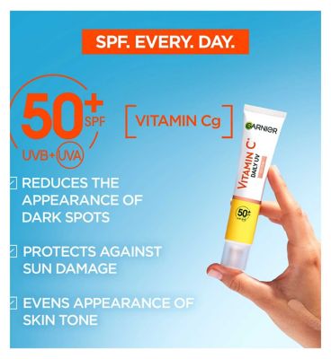 <br/>Garnier Vitamin C Daily UV Brightening Fluid Sheer Glow, SPF50+ (2)