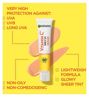 <br/>Garnier Vitamin C Daily UV Brightening Fluid Sheer Glow, SPF50+ (4)