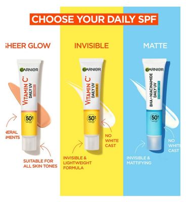 <br/>Garnier Vitamin C Daily UV Brightening Fluid Sheer Glow, SPF50+ (6)