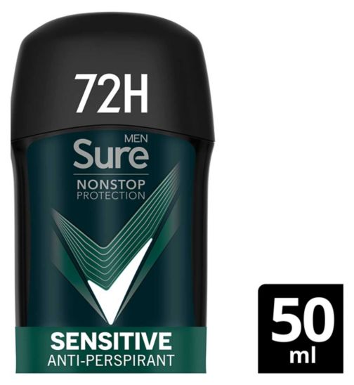 Sure Men Sensitive Nonstop Protection Antiperspirant Deodorant Stick 50ml