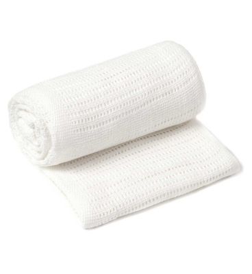 Clair de Lune Cellular Pram Blanket White Boots