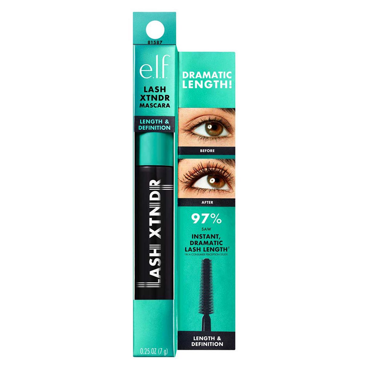E.L.F . Lash Xtndr Tubing Mascara in Soft Black, 7g