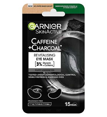 Garnier Depuffing Eye Mask with Bamboo Charcoal - For Puffy Undereyes