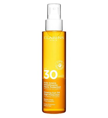 Clarins Glowing Sun Oil High Protection SPF30