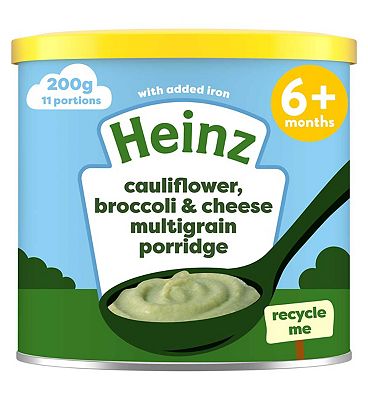 Heinz Multigrain Cauli, Broc & Cheese Porridge Baby Food 6+ Mo 200g