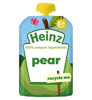 Heinz baby fruit pouch pear 6+ mnth 100g