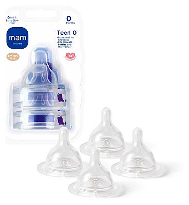 Mam Teat For Bottle 0 (Newborn Flow) 4s