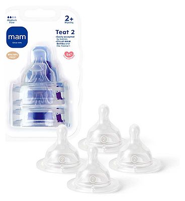 MAM Medium Flow Size 2 Teats  4pk