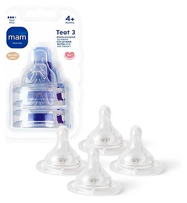 Mam Teat For Bottle 3 (Fast Flow) 4s