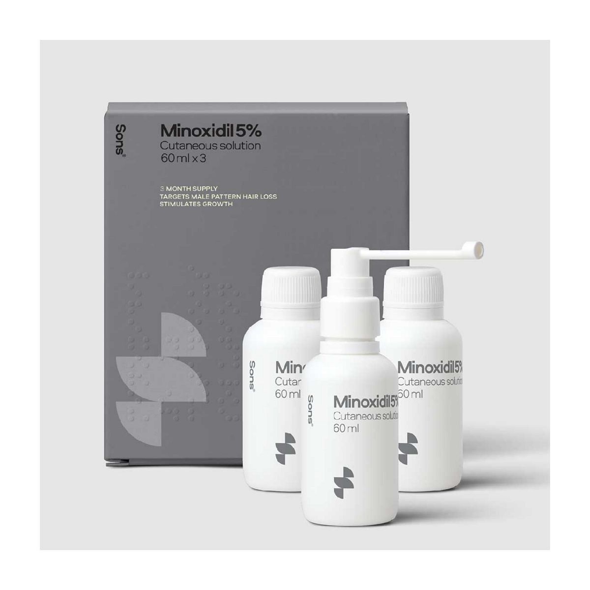 Sons Minoxidil 5% Cutaneous Solution 3 X 60ml