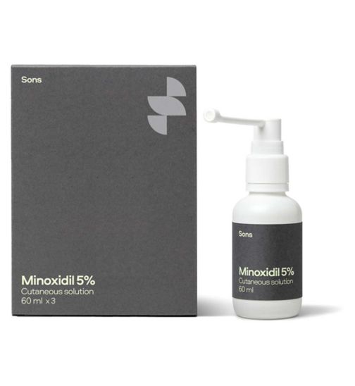 Sons Minoxidil 5% Cutaneous Solution 3 x 60ml