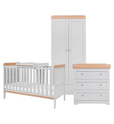 Tutti Bambini Rio 3 Piece  Room Set - Dove Grey/Oak