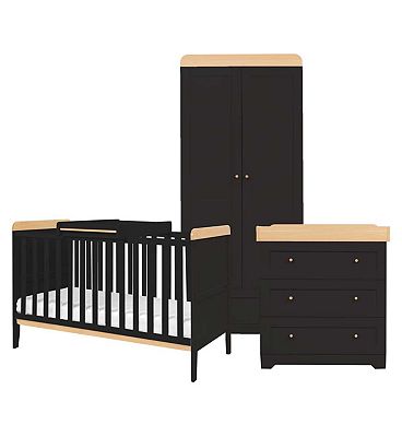 Tutti Bambini Rio 3 Piece Room Set - Slate/Oak