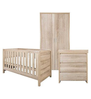 Tutti Bambini Modena 3 Piece Room Set - Oak