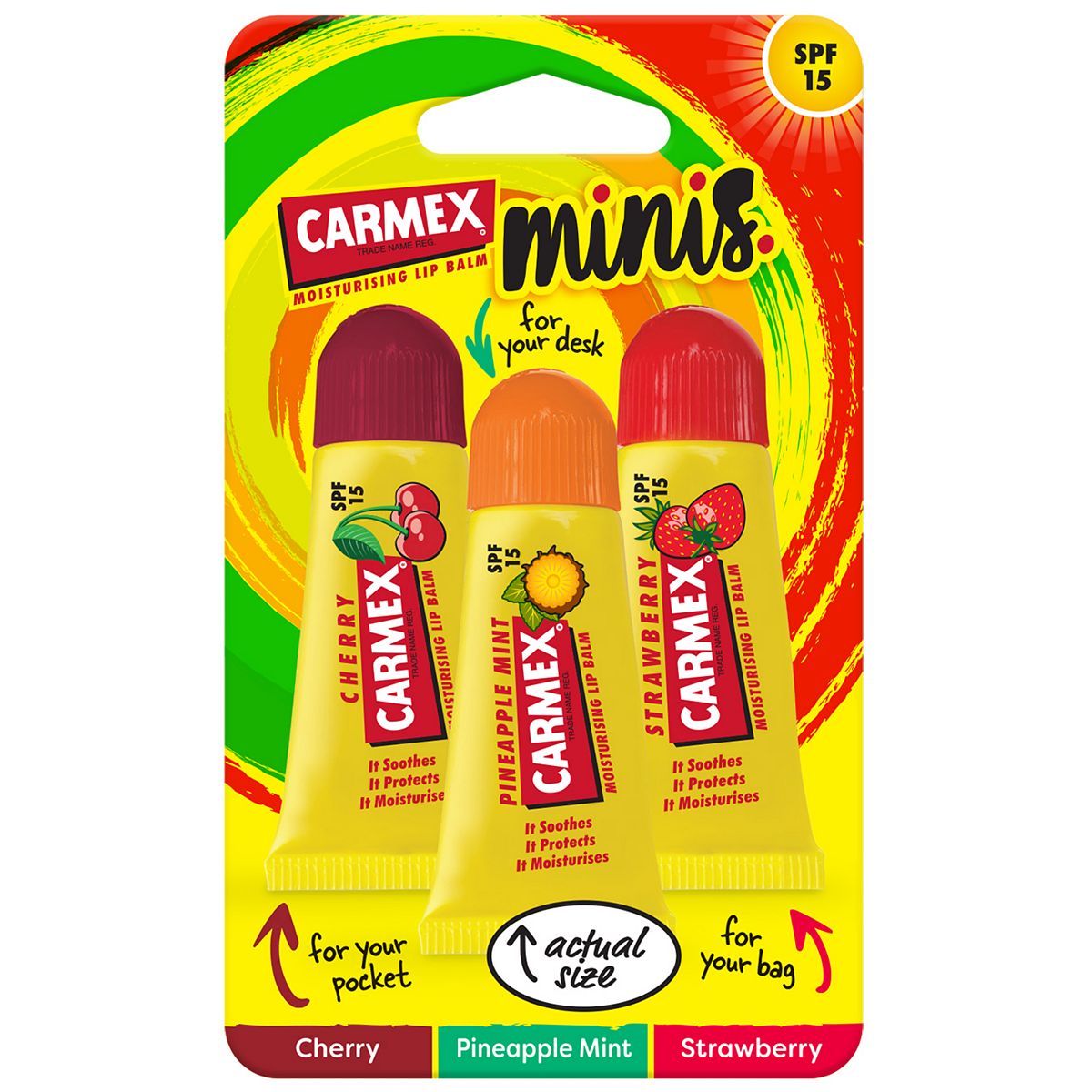Carmex Mini Trios 3X5G Spf15