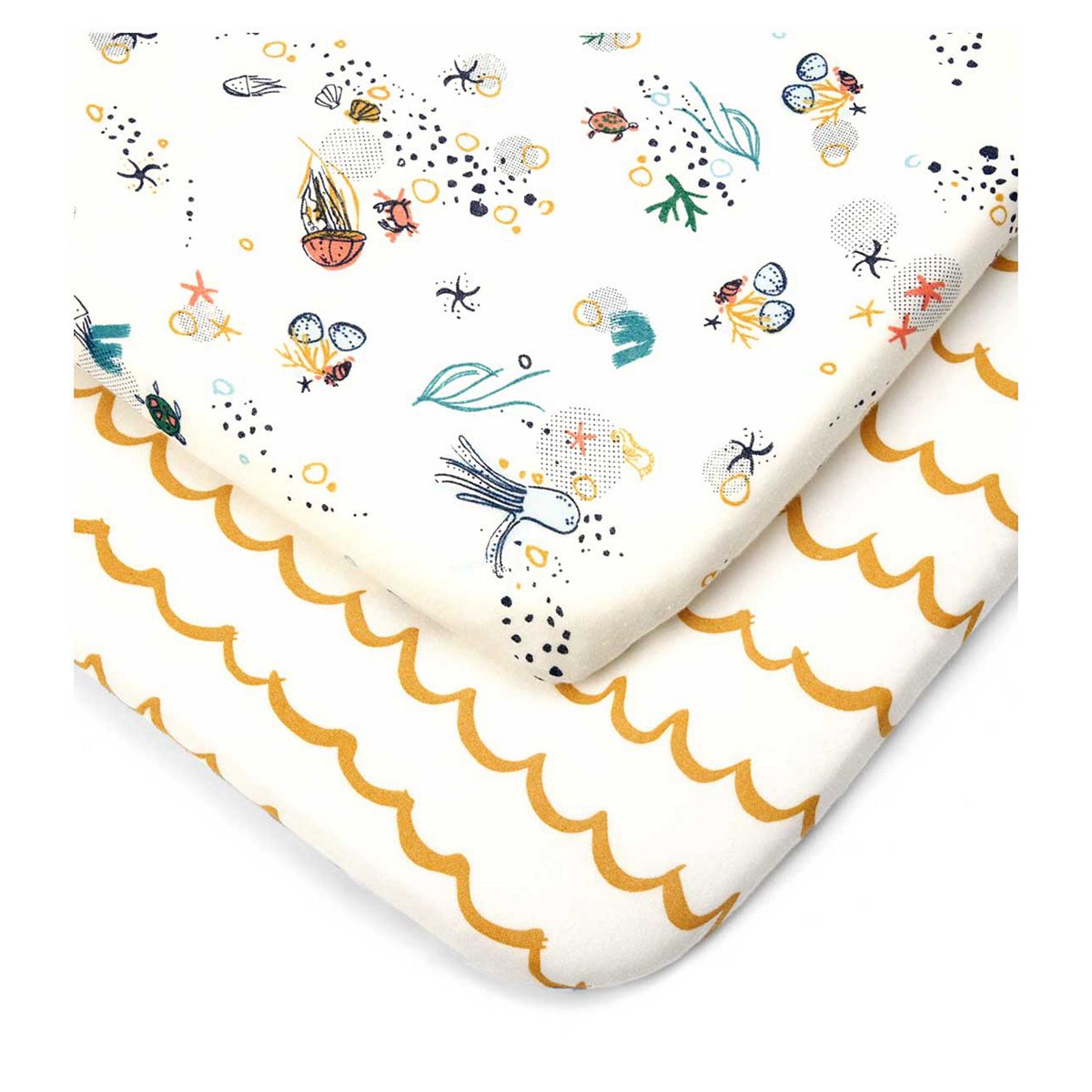 Tutti Bambini Bedside Crib Fitted Sheets 2 Pack - Our Planet