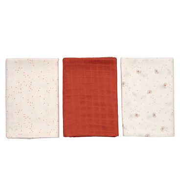 Tutti Bambini Muslin Swaddle Wraps 3pk - Cocoon