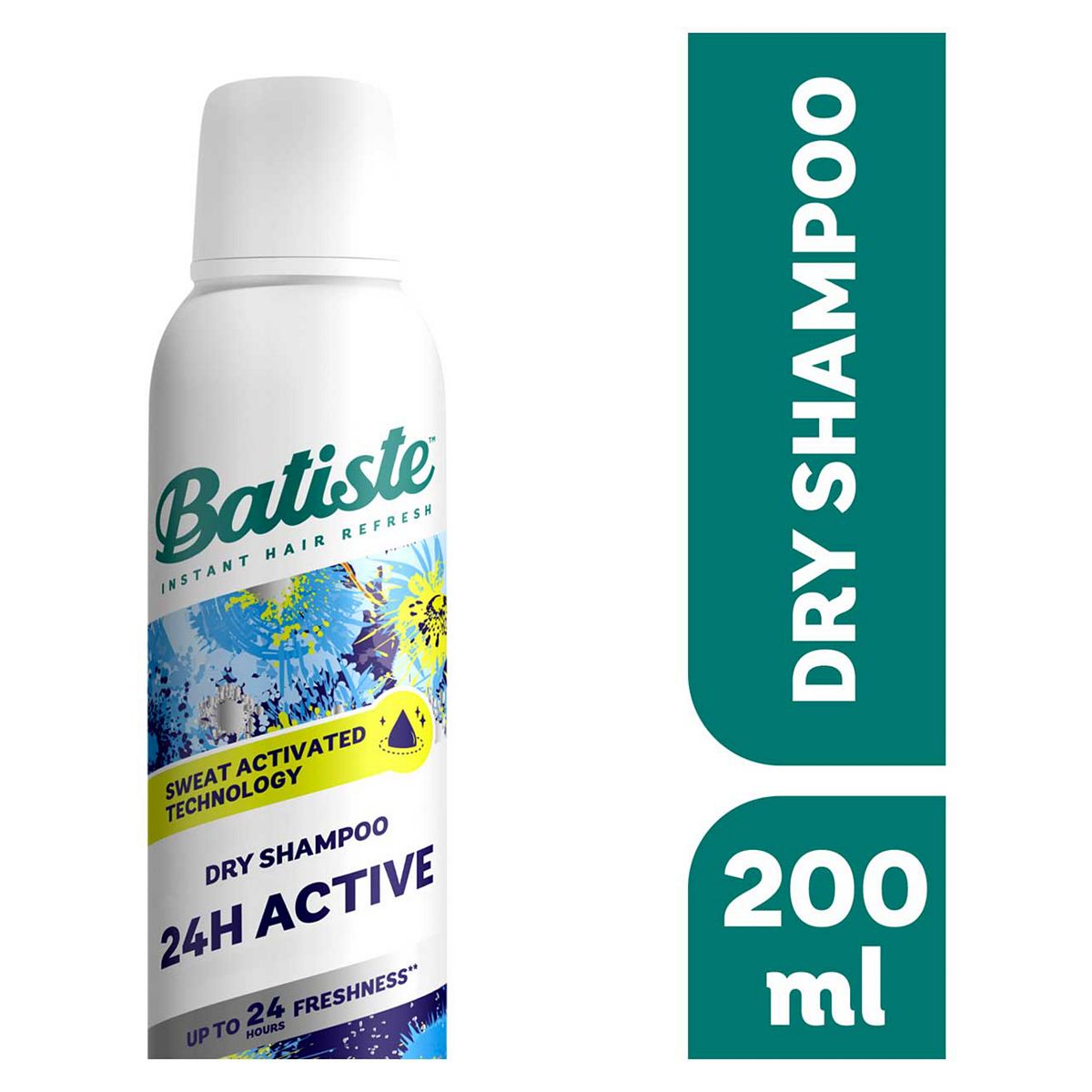 Batiste 24H Active Sweat Activated Dry Shampoo, Hair Shampoo200 ml, 200ml