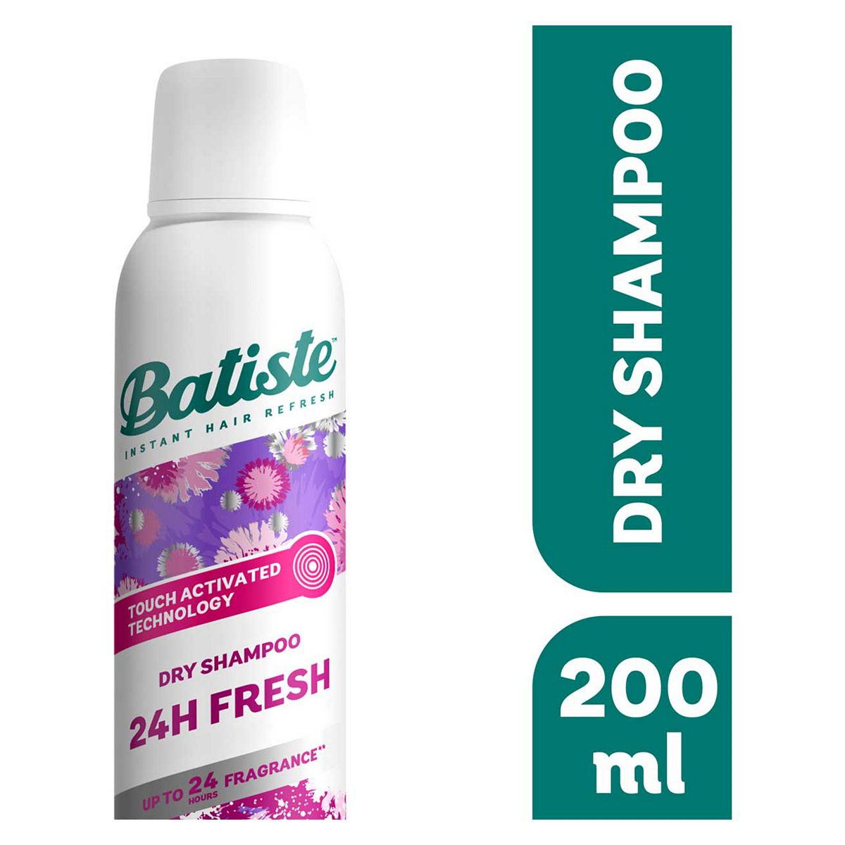 Batiste 24H Fresh Touch Activated Dry Shampoo, Hair Shampoo200 ml, 200ml