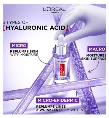 L'Oreal Paris Hyaluronic Acid Serum Revitalift Filler [+Hyaluronic Acid] Anti-Wrinkle Dropper Serum 15ml (2)