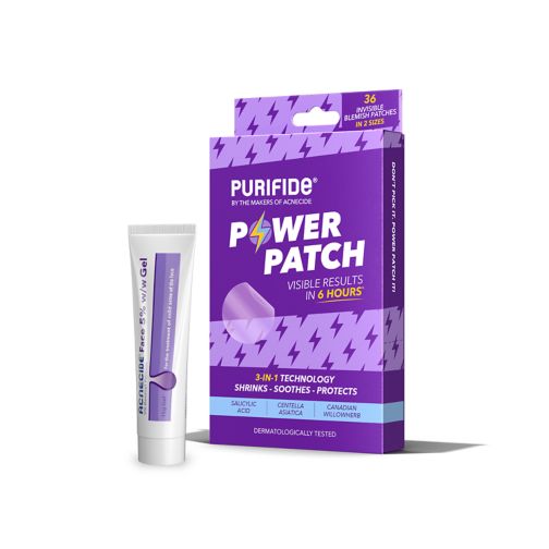 Acnecide & Purifide Double Treatment Bundle;Acnecide Face 5% w/w Gel 15g;Acnecide Face Gel Spot Treatment with 5% Benzoyl Peroxide for Acne-Prone Skin 15g;Purifide by Acnecide Salicylic Acid Spot Power Patches for All Skin Types, 36 Patches;Purifide power patches 36s