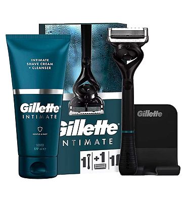 Gillette Intimate Razor Starter Set with Shave Cream and Cleanser