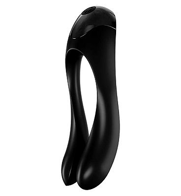 satisfyer candy cane finger clitoral vibrator - black