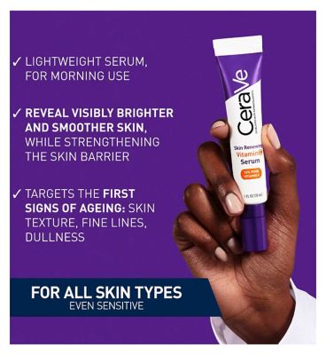 CeraVe Skin Renewing 10% Pure Vitamin C Serum with Ceramides for Brighter & Smoother Skin 30ml (9)